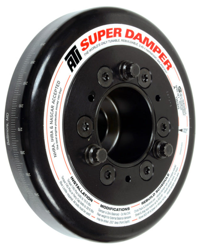 ATI ATI918466 Damper - 7.074in - Alum - 7 Grv - fits Toyota 1Gr-Fe - 10 Percent UD Pulley - 1Pc