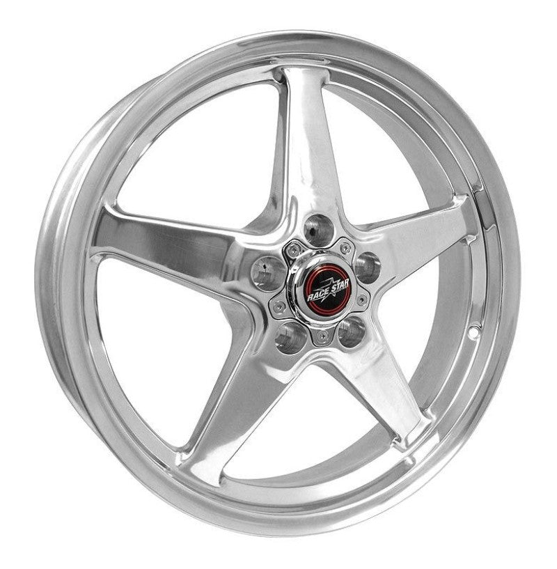 Race Star 92-850445DP 92 Drag Star 18x5 5x115bs 2.125bc Direct Drill Polished Wheel