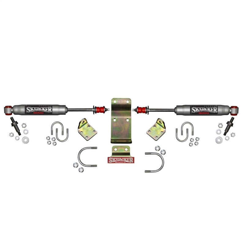 Skyjacker 9208 2018 fits Jeep Wrangler JL - Silver Dual Steering Damper Kit