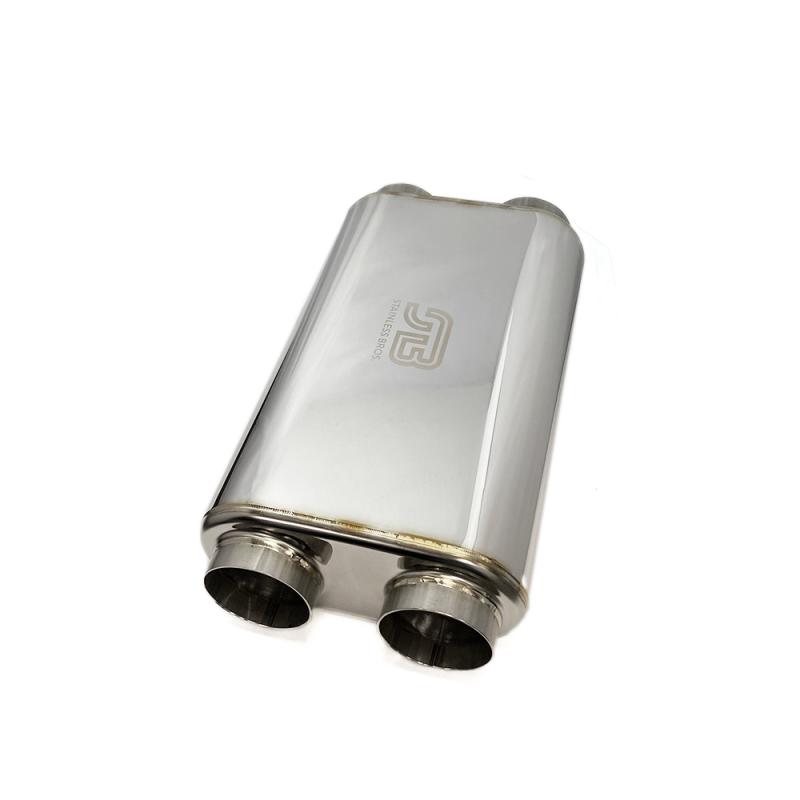 Stainless Bros 616-07623-2250 3in x 17in OAL SS304 Thin Oval Muffler (3in Dual I
