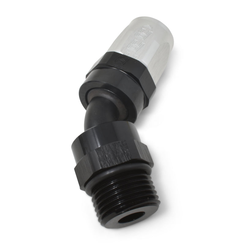 Russell 612423 Performance -10 AN Black Male SAE Port to -8 Hose 90 Degree (-10 Port 7/8in-14 Thread)