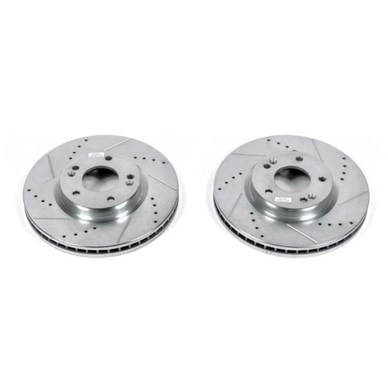 PowerStop fits Hyundai 07-09 Santa Fe Front Evolution Drilled & Slotted Rotors -