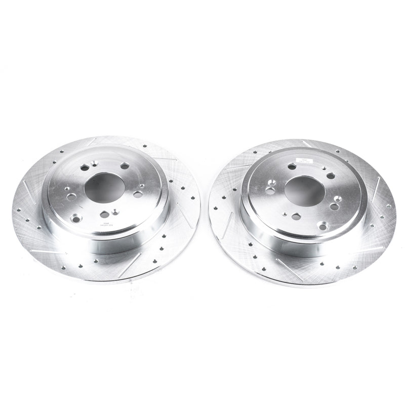 PowerStop fits Honda 06-14 Ridgeline Rear Evolution Drilled & Slotted Rotors -