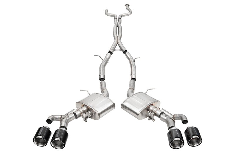 CORSA Performance 21317CF Corsa 22-25 fits Cadillac CT4 V Blackwing 3in Dual Mode Active Cat-Back 4.5in CF Polished Dual Rear Tip