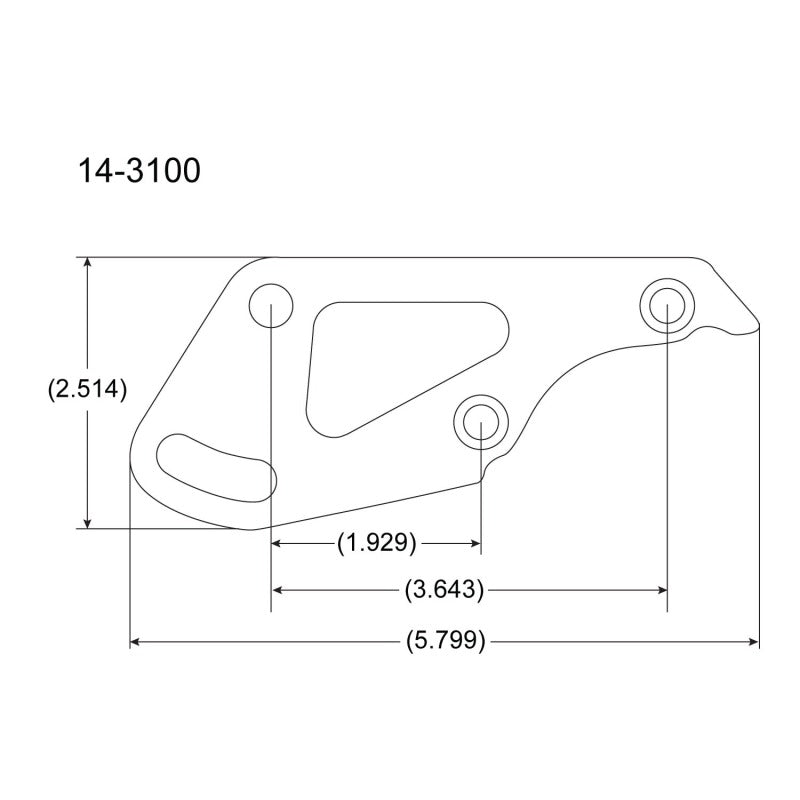 Peterson Fluid Systems 14-3100 fits Chevrolet Small Block Mount Blade - Left Side