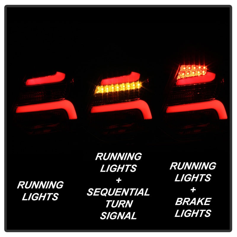 Spyder 5085139 fits Ford 12-14 Focus 5DR LED Tail Lights - Black (ALT-YD-FF12-L