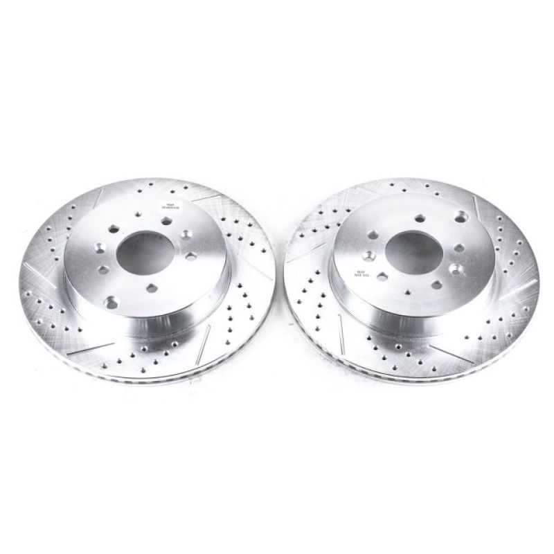 PowerStop fits Mazda 07-15 CX-9 Rear Evolution Drilled & Slotted Rotors - Pair