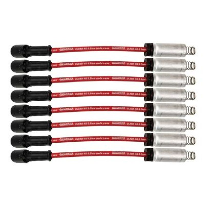 Moroso 73742 GM LS/LT 8.5mm Ultra 40 11in Long Wire Set w/Alum Heatshield - Red