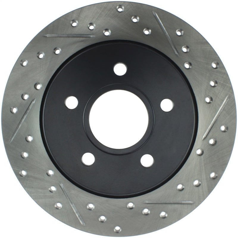 Stoptech 127.61099L 12-15 fits Ford Focus w/ Rear Disc Brakes Rear Left Slotted & Drilled Rotor