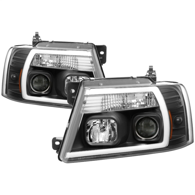 Spyder 5084484 fits Ford 04-08 F-150 Projector Headlights - Light Bar DRL - Bla