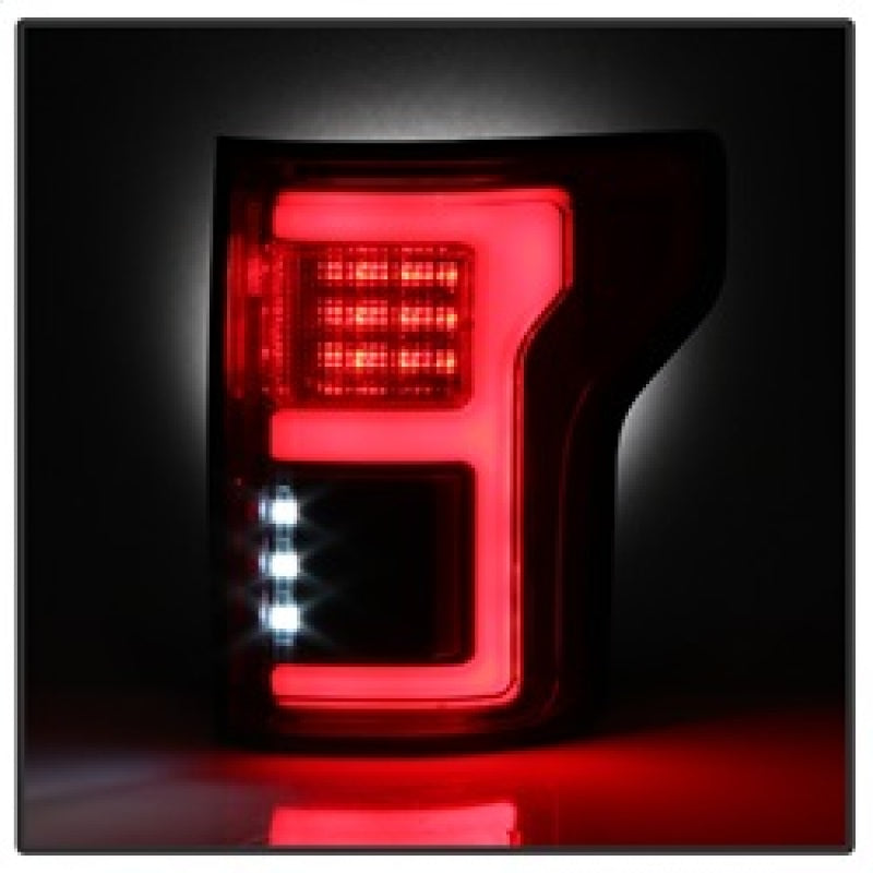 Spyder 5085320 fits Ford 15-18 F-150 LED Tail Lights (w/Blind Spot) - Red Clear
