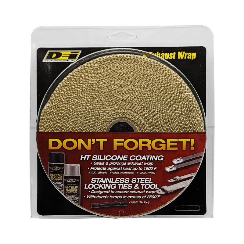 DEI 10102 Exhaust Wrap 2in x 50ft - Tan