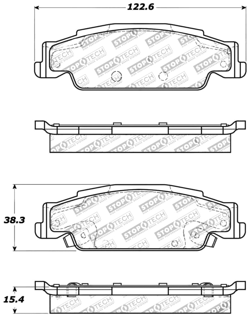 Stoptech 309.0922 Performance Brake Pads