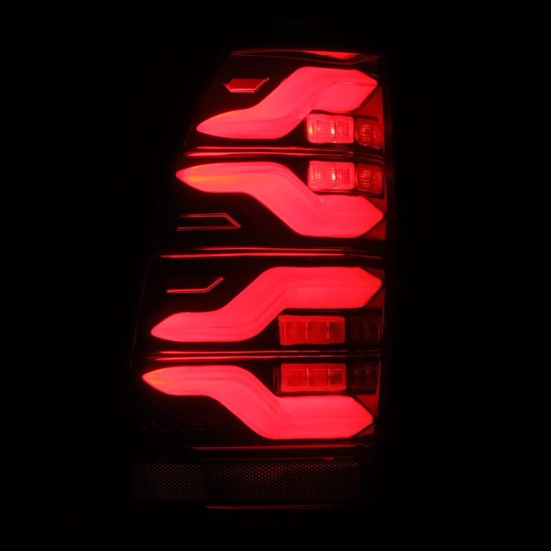 AlphaRex 680070 05-15 fits Toyota Tacoma LUXX LED Taillights Blk/Red w/Activ