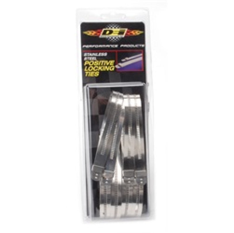DEI 10211 Stainless Steel Positive Locking Tie 1/2in (12mm) x 9in - 8 per pack