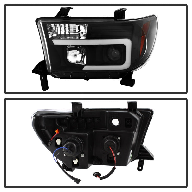 Spyder 5085344 fits Toyota 08-13 Sequoia Projector Headlights - Light Bar DRL -