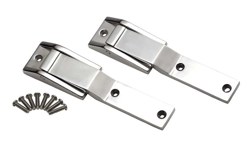 Kentrol 30478 fits Jeep 97-04 Wrangler TJ Tailgate Hinge Pair - Polished Silver