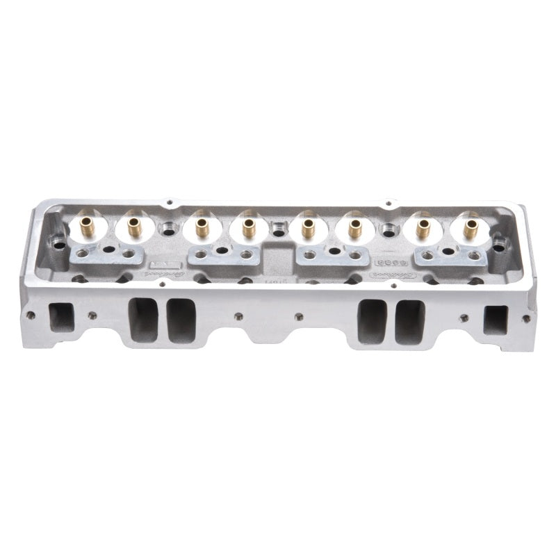 Edelbrock 60947 Cylinder Head fits SBC NHRA Legal 64cc Angled Plug Bare Single