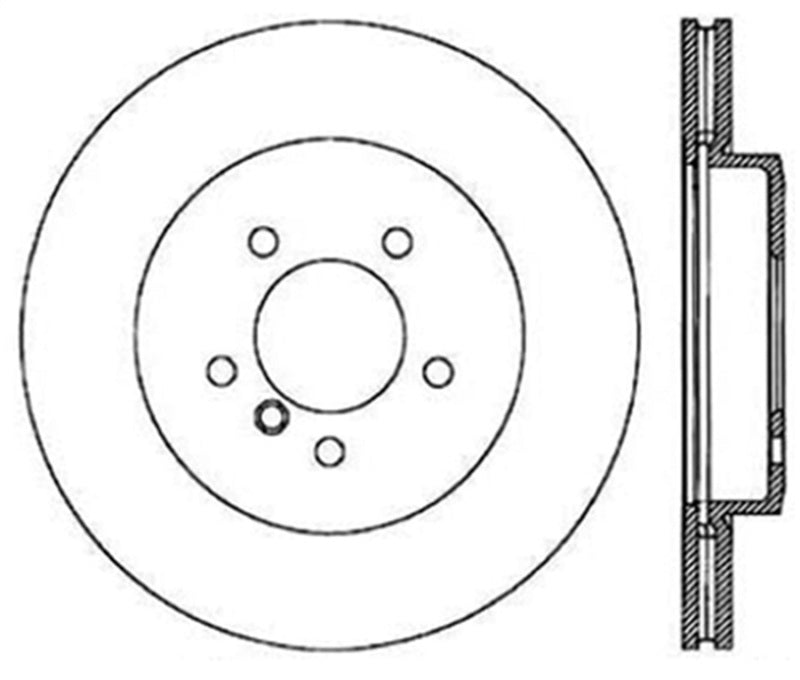 Stoptech 126.34052CSR 2001-2005 BMW 330Ci / 330i / 330xi Front Right Cyro Slotted Rotor