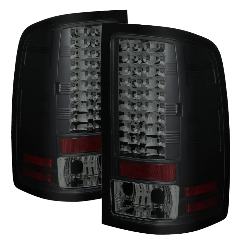 SPYDER 5078186 fits GMC Sierra LED Tail Lights Blk Smke -Not 3500 Dually 4 Rear
