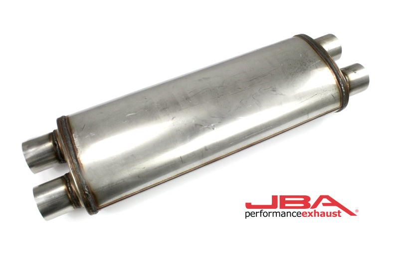 JBA 40-252200 Universal Chambered 304SS Muffler 22x8x5 2.5in Dual In/Dual Out