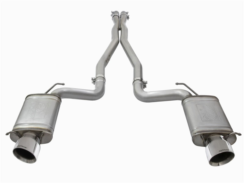 AFE 49-34063-P orce-Xp 3in CB Stainless Steel Dual Exhaust System w/Polished Ti