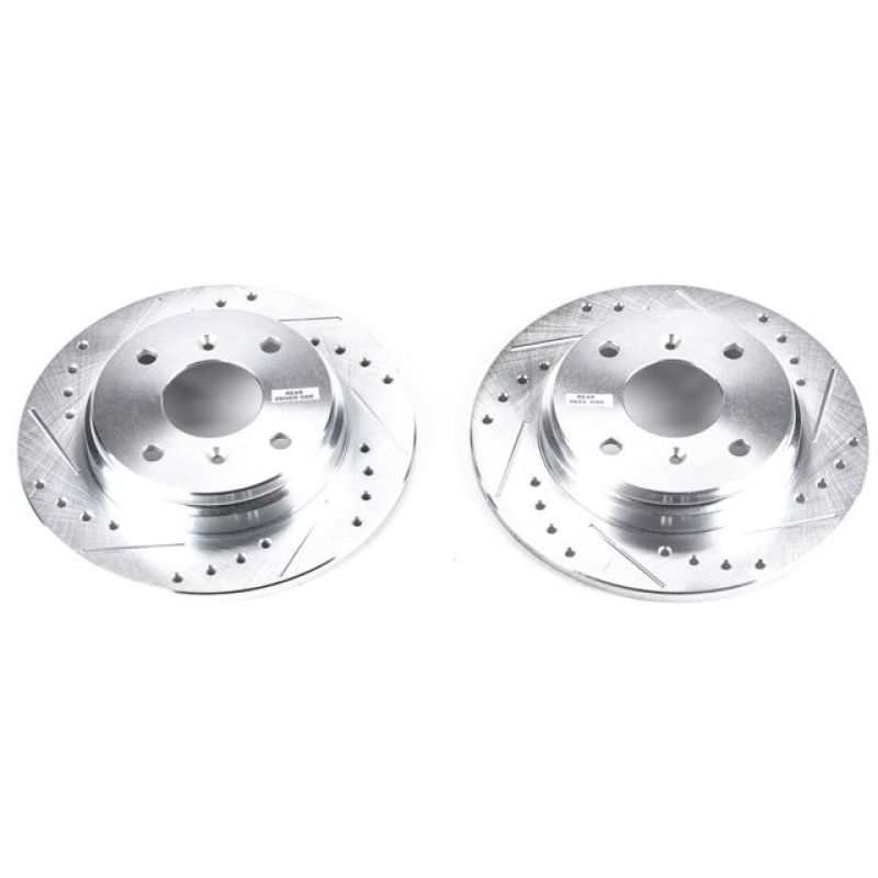 PowerStop fits Acura 86-88 Legend Rear Evolution Drilled & Slotted Rotors - Pair