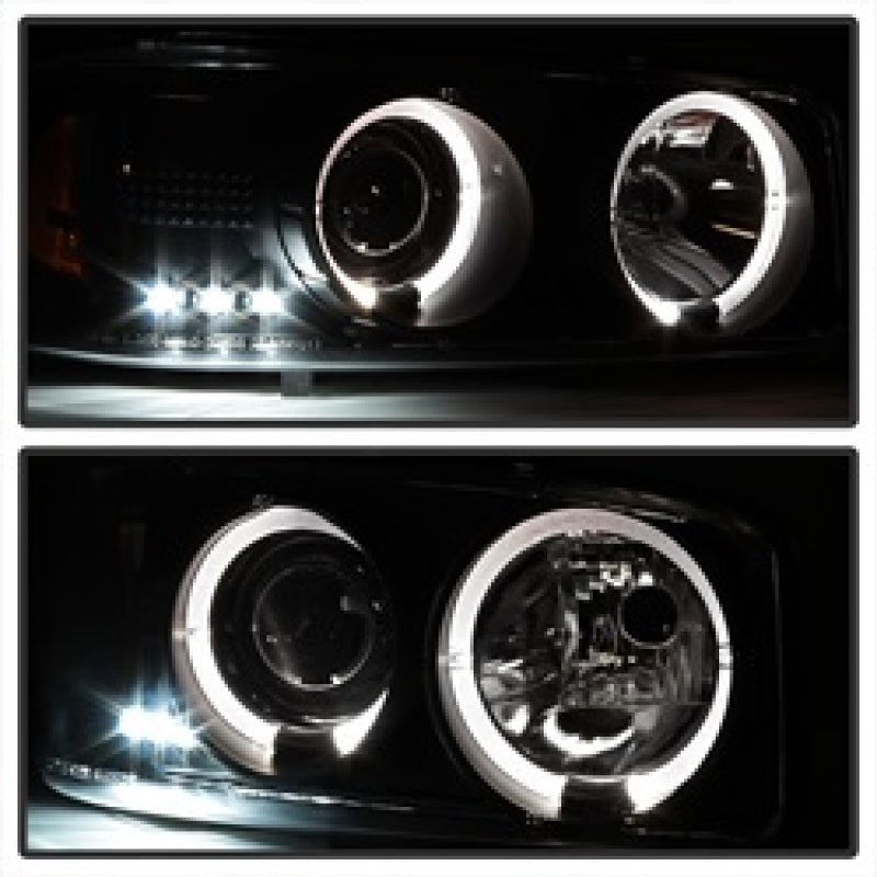 SPYDER 5078292 fits GMC Sierra 1500/2500 Projector Headlights LED Halo LED Blk