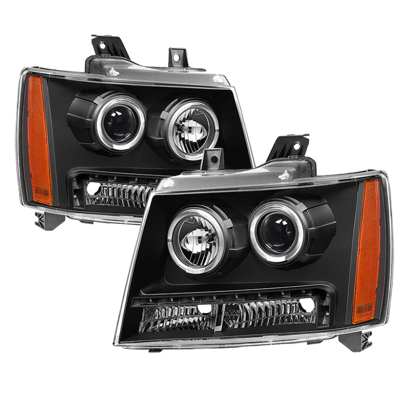 9030291 Xtune fits Chevy 07-14 Suburban 1500/2500 Halo Projector w/LED Headlig