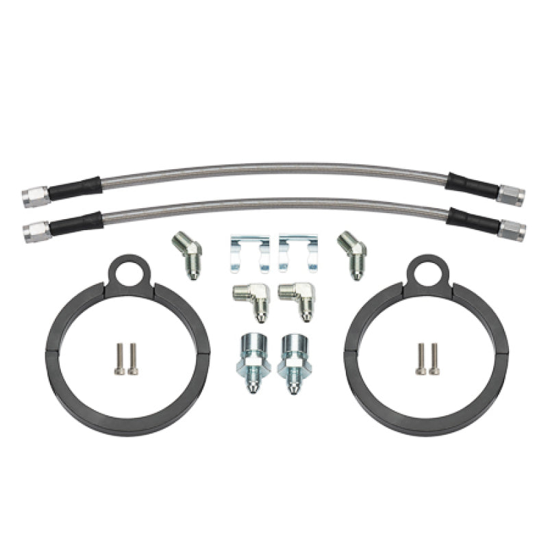 Wilwood 220-17289 Flexline Kit 12 inch -3 3/8-24 IF 1/8-27 NPT 90 Degree