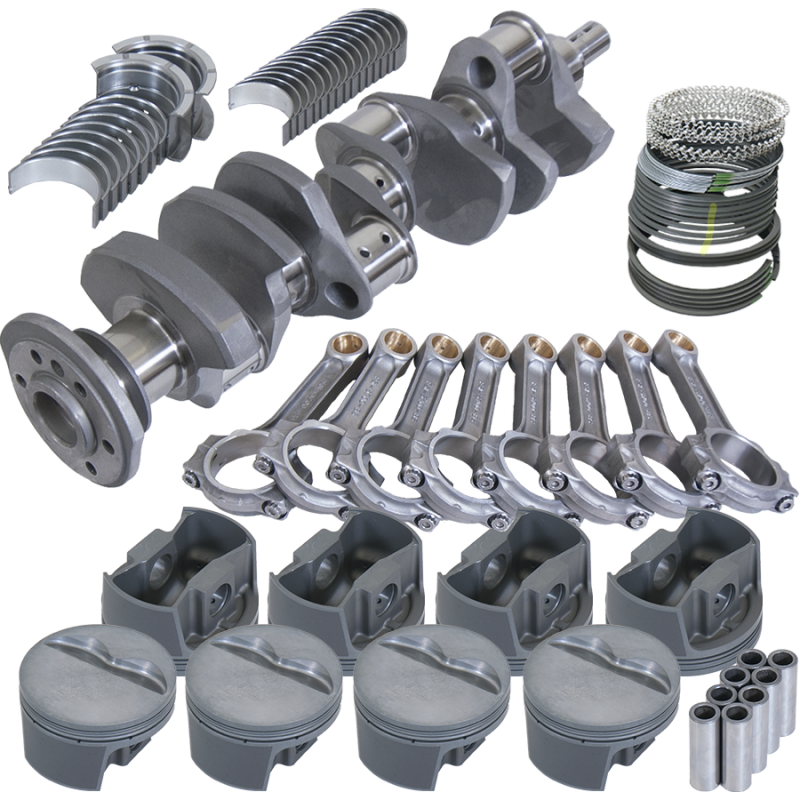Eagle 62008030 fits Chevy 350 3.750in Crank 5.700in I-Beam Rods -5cc Flat Top 4.030in Pistons Rotating Assembly