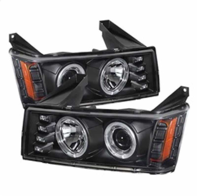 Spyder 5074140 fits Chevy 04-12 Colorado Projector Headlights Halogen- LED Halo