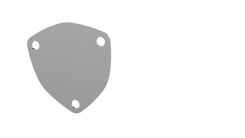QTP 10300C 3in Bolt-On QTEC 3 Bolt Cover Plate