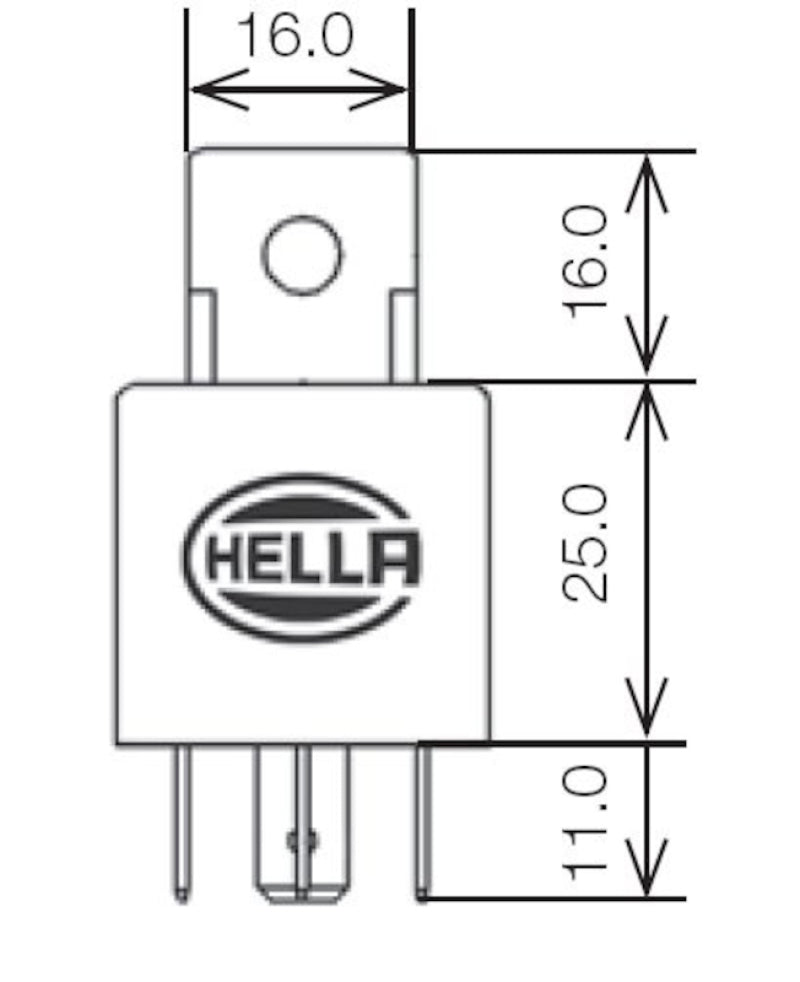 Hella 965400031 Relay Mini fits Iso Alt 4 Pole 24V Spst Bkt