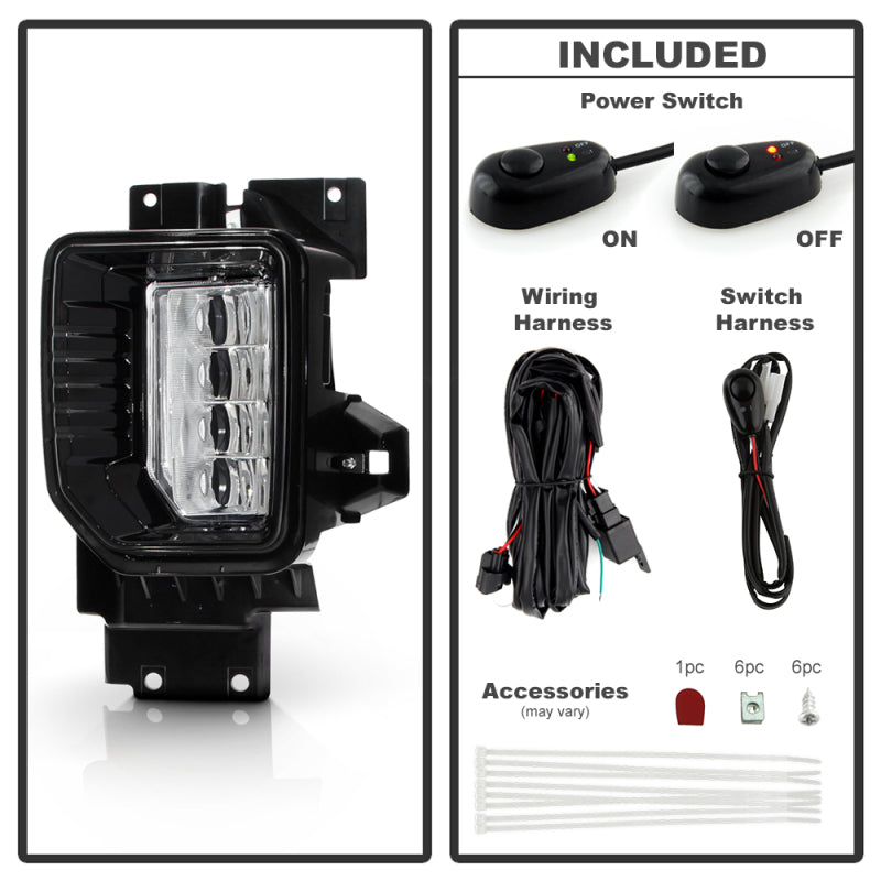 Spyder 9051173 fits GMC 20-22 Sierra 2500/3500 HD OEM Fog Lights w/ Universal S