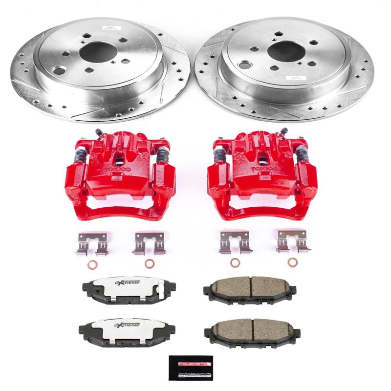 PowerStop fits Subaru 10-14 Legacy Rear Z26 Street Warrior Brake Kit w/Calipers
