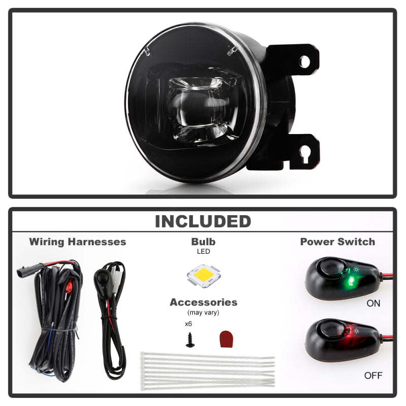 Spyder 21-23 Ford Bronco Base OEM Full LED Fog Lights - w/ Switch (FL-FB2021-LED-C)