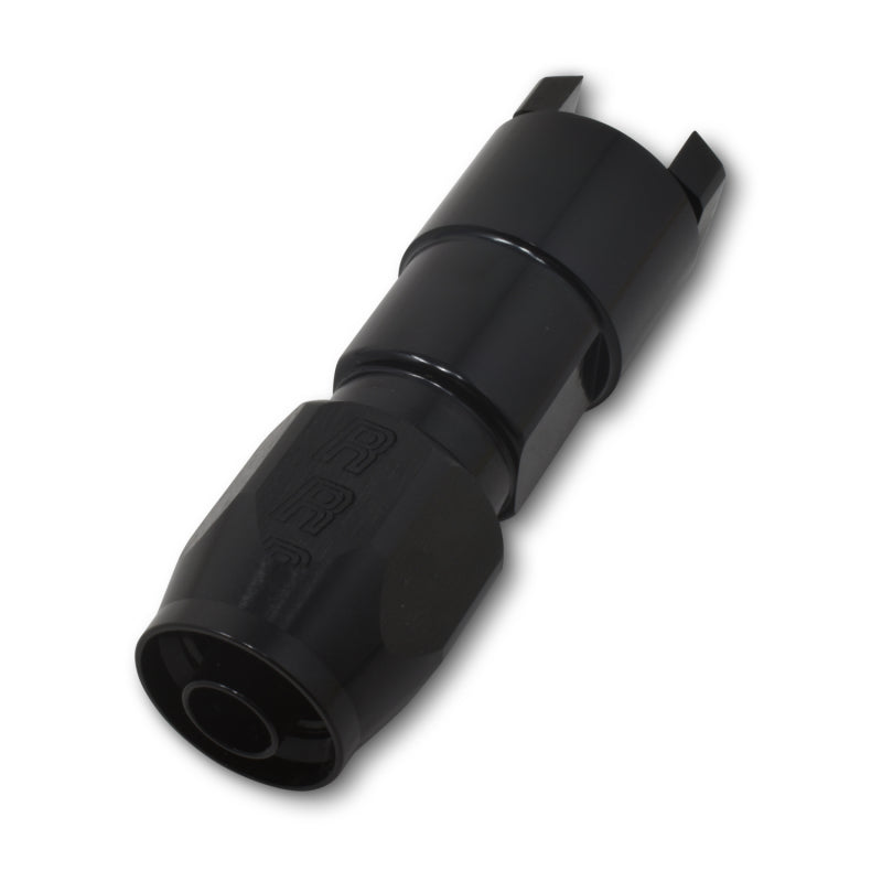 Russell 611253 Performance 5/16in SAE Quick Disc Female to -6 Hose Black Straight Degree Hose End