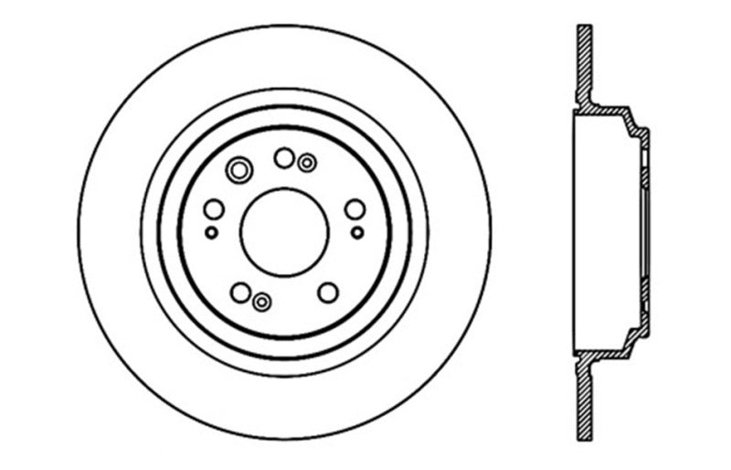 Stoptech 127.40074L Slotted & Drilled Sport Brake Rotor
