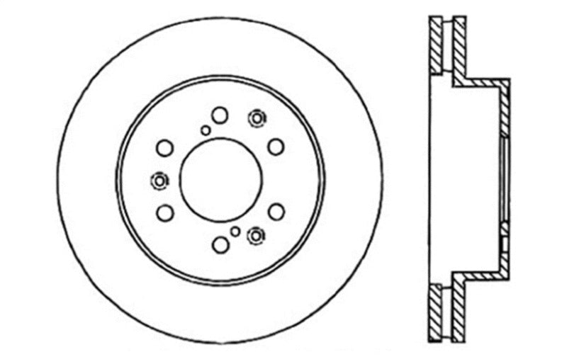 Stoptech 128.66057L 07-11 GM Silverado 1500 Cross Drilled Left Front Rotor