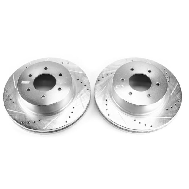 Power Stop JBR1754XPR fits Nissan Titan XD Front Drilled & Slotted Rotor - Pair
