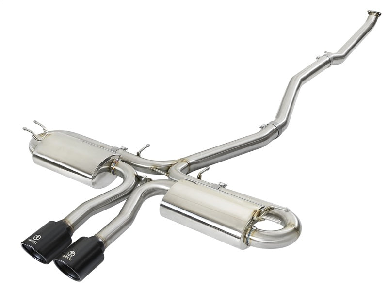 AFE 49-36621-B 3in 304 SS Cat-Back Exhaust System w/ Black Tips 2017+ fits Hon