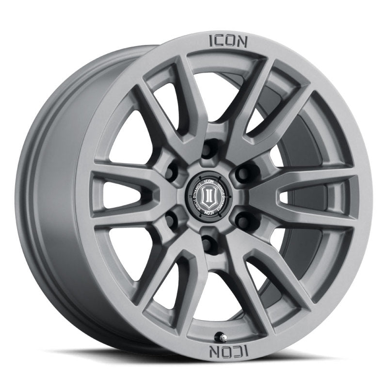 ICON 2417856350TT Vector 6 17x8.5 6x135 6mm Offset 5in BS 87.1mm Bore Titanium Wheel