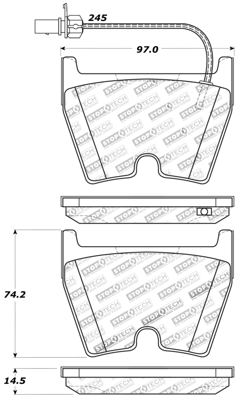 Stoptech 309.1029 Performance Brake Pads