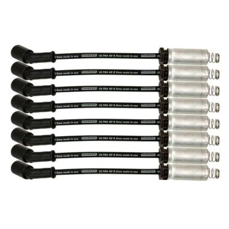 Moroso 73746 GM LS/LT 8.5mm Ultra 40 11in Long Wire Set w/Alum Heatshield - Blac