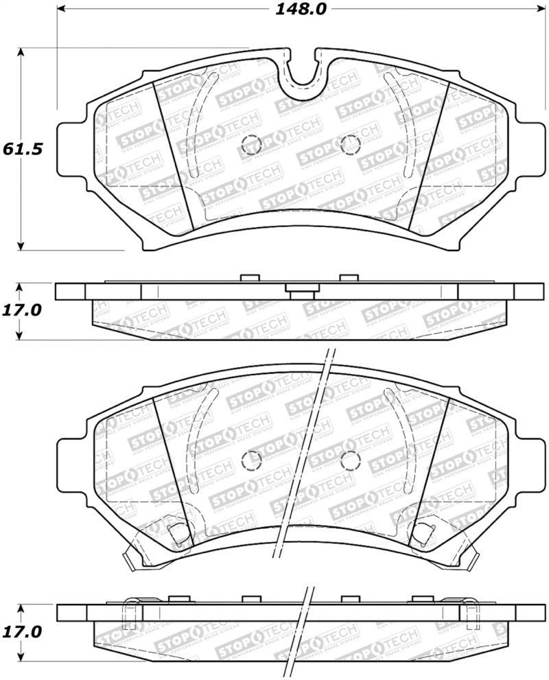 Stoptech 308.0753 Street Brake Pads