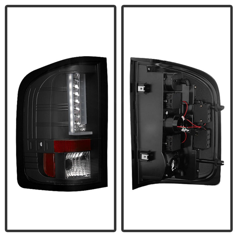 Spyder 5081766 fits Chevy 07-13 Silverado Version 2 LED Tail Lights - Black ALT