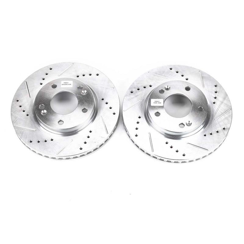 PowerStop fits Hyundai 09-12 Elantra Front Evolution Drilled & Slotted Rotors -