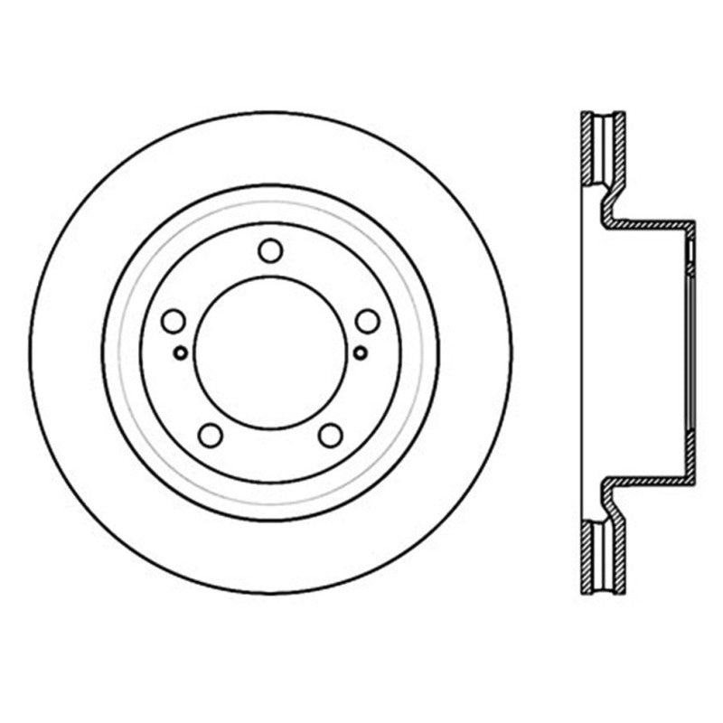 Stoptech 127.44156L 07-09 fits Toyota Tundra / 08-09 Toyota Sequoia Front Left Slotted & Drilled Rotor