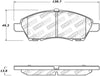 Stoptech 305.1592 Street Select Brake Pads w/Hardware - Front